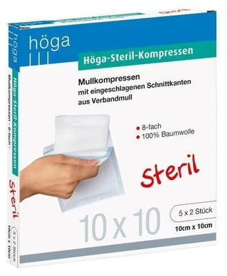 Zdjęcie produktu dla Höga kompresy jałowe 10x10cm 5X2 szt