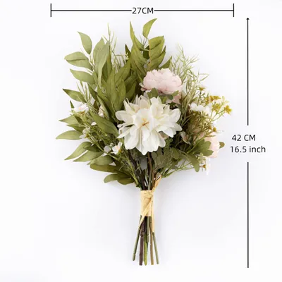 Image de Fleurs artificielles hortensias, en soie, 1 pièce, pour la décoration