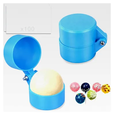 Produktbild von 2er Set Cake Pop Formen mit 100 Stäbchen, runde Backformen für Cake Pops, DIY Dessert Maker für Zuhause, Hochzeit und Geburtstagsparty