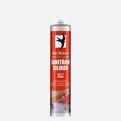Obrázek produktu pro Den Braven - Sanitární silikon, kartuše 280 ml, bílý