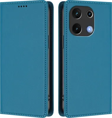 Image de Etui en cuir pour Umidigi Note 100, étui magnétique en cuirPolyuréthaneavec support Lake blue
