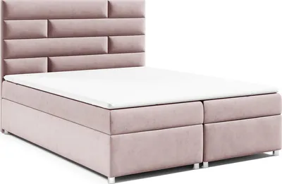 Produktbild von Best for Home Boxspringbett mit Bettkasten Trinity K-5 Bonellfederkern inkl. Topper, mit Lieferung, Aufbau & Entsorgung 200x200-Rosa