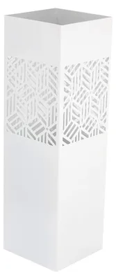 Schirmständer Metall 15,5x15,5x49 cm weiß mit Haken