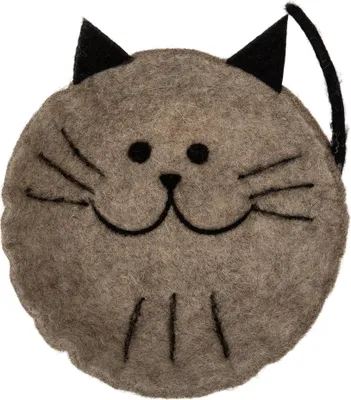 Immagine prodotto di Clayre & Eef Decorazione Ciotola Gatto 18x18x6 cm Feltro Grigio