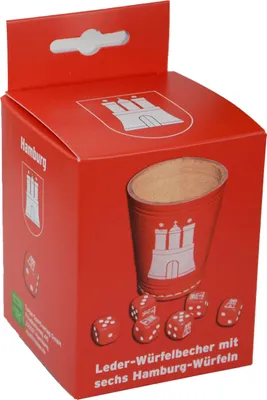Produktbild von Hamburg Würfelbecher + 6 Würfel