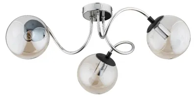 Zdjęcie produktu dla Lampa wisząca faliste ramiona DEXA chromowana-srebrna 3xE14x10W metal wym:21x66x66cm IP20 Alfa