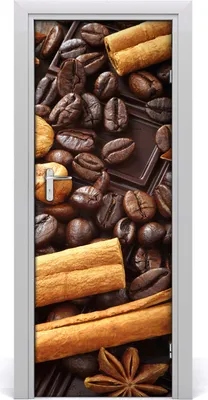 Produktbild von Tulup Türaufkleber 75x205 cm Dekorative Aufkleber Selbstklebend Wasserdichte Tapete Abnehmbar Schlafzimmer Wohnzimmer Wohnkultur - Schwarze Schokolade