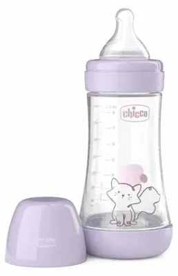 Immagine prodotto di Biberon anticolica Perfect5 per bambine, 240 ml, adatto dai 2 mesi - Chicco