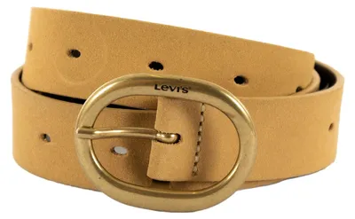 Imagen del producto de Cinturón de cuero para mujer Levi's, modelo "High-Low Bovine 50", color beige, talla 70