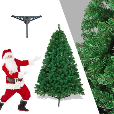 Obrázok produktu pre Bettizia 120cm umelý vianočný stromček, vianočný stromček so stojanom, vianočný stromček 220 tipov PVC ihličiek, umelý vianočný stromček skladací systém zelený