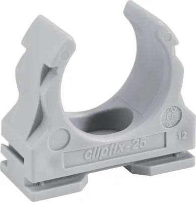 Produktbild von Fraenkische Klemmschelle clipfix 50 lichtgrau für Stangenrohr