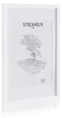 Produktbild von Casa Chic Bilderrahmen mit Passepartout, 73x53 cm Bilderrahmen für Urkunde & Collage, Glas Bilderrahmen, Fotorahmen Stehend/Wandmontage, Rahmen Vertikaler/Horizontaler Gebrauch, Bilderrahmen aus Holz