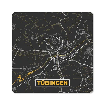 Produktbild von MuchoWow® Mauspad Mousepad Gold - Deutschland - Karte - Stadtplan - Tübingen 20x20 cm - Mousepads - Maus Mat - Pad - Mausunterlage - Desk Mat - Bureauartikeln