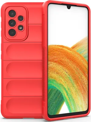 Produktbild von Samsung A33 5G Hülle, Weich TPU Silikon Stossfest Anti-rutsch Schutzhülle für Samsung Galaxy A33 5G Rot