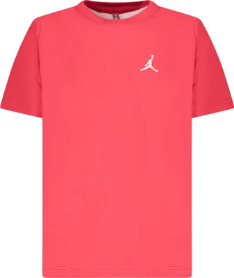Produktbild von Kinder Kurzarm-T-Shirt Rot: Rundhals mit Logo-Stickerei