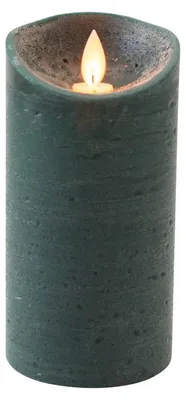 Produktbild von Anna's Collection Stumpfe Led-Kerze - antik grun - 15 x D7,5 cm