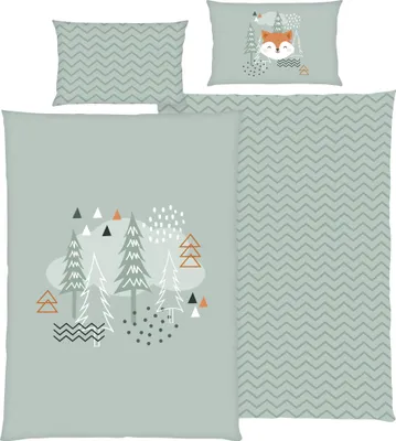 Produktbild von HERDING babybest® Bettwäsche-Set ‘Nordic Forest’ – 100×135 cm, Renforcé