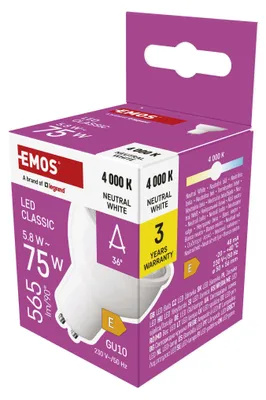 LED Lampe Classic MR16 / GU10 / 5,8 W (75 W) / 565 lm / Neutral Weiß