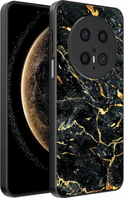 Obrázok produktu pre Fit pre Huawei Mate 70 Phone Case with Black Gold Marble Print - TPU Backcover Case Black Gold Marble Design - Black Gold - Smartphonica