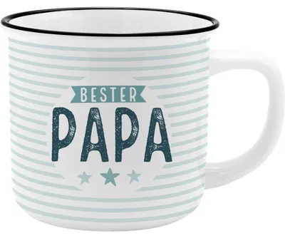 Produktbild von GRUSS & CO XL-Becher Motiv "Papa" | Lieblingsbecher aus Porzellan, Tasse mit Spr