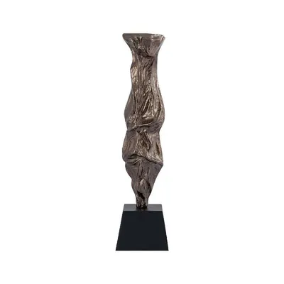 Obrázek produktu pro Svícen PTMD Fleure - 15x15x62 cm - Hliník - Mosaz