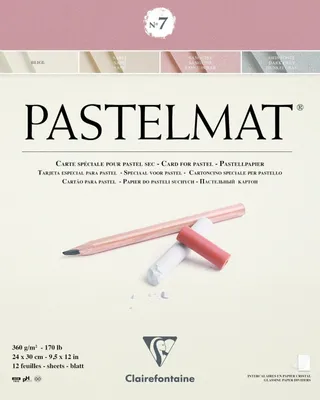 Obrázek produktu pro Clairefontaine Pastelmat Glued Pad N7 Skicář 12 24 x 30 cm 360 g