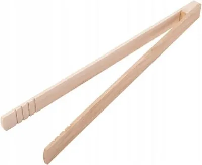Immagine prodotto di Pinze per grigliare e sottaceti in legno - Naturali, robuste, multifunzionali