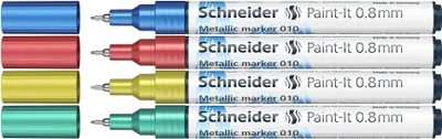 Immagine prodotto di Pennarello Schneider 010, colori assortiti 0,8 mm, 4 set