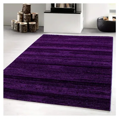 Produktbild von Teppich 120x170 cm Lila Kurzflor Einfarbig Moderner Teppich für Wohnzimmer Schlafzimmer Flur Küche Esszimmer Kinderzimmer Pflegeleicht Weich