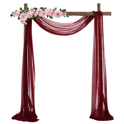 Zdjęcie produktu dla Tkanina draperii łuku ślubnego, draperie łuku ślubnego, kurtyna tła Sheer, kurtyna na wesele, kurtyna tła na wesele