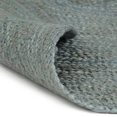 Zdjęcie produktu dla vidaXL Dywan ręcznie robiony z juty okrągły 150 cm oliwkowozielony