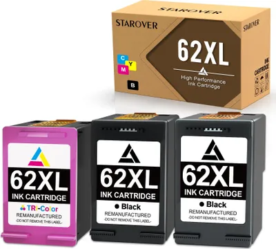 Produktbild von 3er 62XL Patronen für HP 62 XL HP OfficeJet 200 200c 250 250c 258 5740 5741 5742 5743 5744 5745 5746 8040 8045 Envy 5540 5541 5542 5543 5544 5545 5546