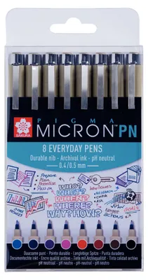 Produktbild von Sakura – Fineliner Pigma Micron 0,4 mm Blister mit 8 Stück sortiert