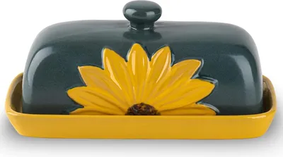 Produktbild von Gelbe Keramikschale mit Deckel