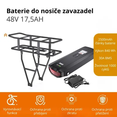 Obrázek produktu pro 48V 17,5Ah baterie pro eBike - 840Wh baterie Hailong s BMS a ochranným systémem
