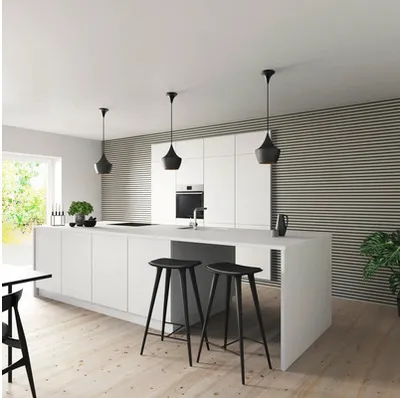 Produktbild von Fjordwall Akustikpaneel Linoleum Hellgrau 2400 x 600 x 20 mm