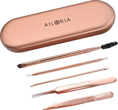 Produktbild von AILORIA PURE PRO - Mitesserentferner- & Augenbrauen-Set ROSÉGOLD