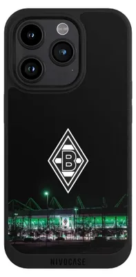 Produktbild von NIVOCASE Handyhülle für Apple iPhone 15 Pro  Hülle NIVOpure Case Schwarz Borussia Mönchengladbach Offizielles Lizenzprodukt Stadion