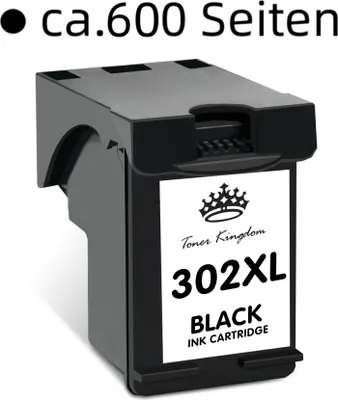Produktbild von Kompatible Druckerpatronen für HP 302XL 302 Ersatz für HP Officejet 3830 4650 4652 4654 5230 DeskJet 1110 Envy 4520 4522 4523 (1 Schwarz )