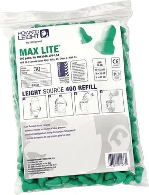 Produktbild von Gehörschutzstöpsel MAXIMUM LITE REFILL LS400 EN352:2020 SNR 34 dB 200PA/Pk.