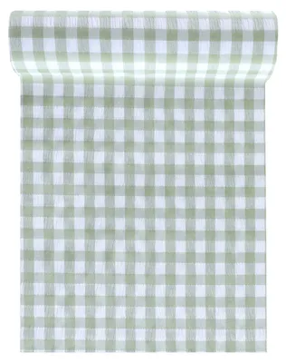 Produktbild von Tischläufer Vichy-Karo Minze 26 cm x 3 m Polyester -