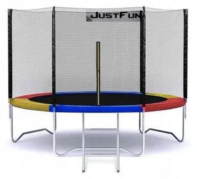 Immagine prodotto di Trampolino da giardino da 312 cm con rete di sicurezza – Giocattolo da esterno per bambini e adulti fino a 150 kg