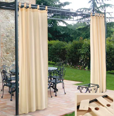 Immagine prodotto di Tenda gazebo idrorepellente con passanti bretelle poliestere 160x270 cm beige