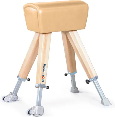 Produktbild von Sport-Thieme Turnbock "Classic" mit Holzbeinen, Höhenverstellung: 90–130 cm