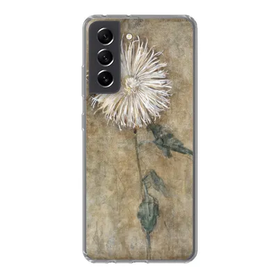 Produktbild von MuchoWow® Handyhülle Schutzhülle Hülle für Samsung Galaxy S21 FE Chrysantheme - Piet Mondrian - Alte Meister Silikon Softcase Handy Hülle - Mobiltelefonhülle