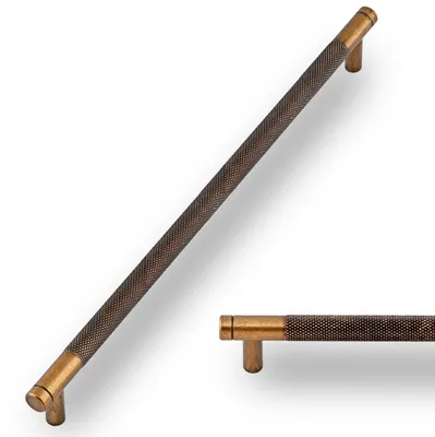 Schrankgriffe antik Messing 10 Stk. 254 mm Lochabstand