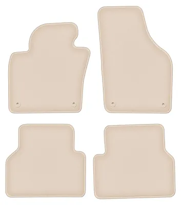 Image de Tapis de sol en moquette pour Volkswagen Tiguan I 2007-2015 (monospace) – jeu 4 pièces, beiges, sur mesure – Wielganizator FORTUNA
