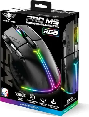 Immagine prodotto di Spirit Of Gamer Souris Pro M5 Mouse da gioco Trasparente Trasparente Taglia Unica