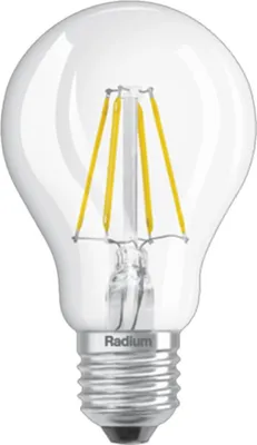Produktbild von Radium LED Normallampe, klar, E27, dimmbar, 470lm, 40W Ersatz, 2700K, 1 Stk.
