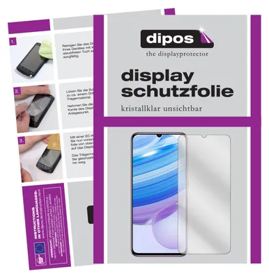 Instructions for applying a screen protector to a smartphone, alongside marketing material for the product.
